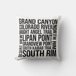 Grand Canyon Typografie - Arizona Word Art Kussen