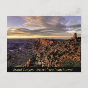Grand Canyon - Uitzicht van woestijn Watchtower Briefkaart