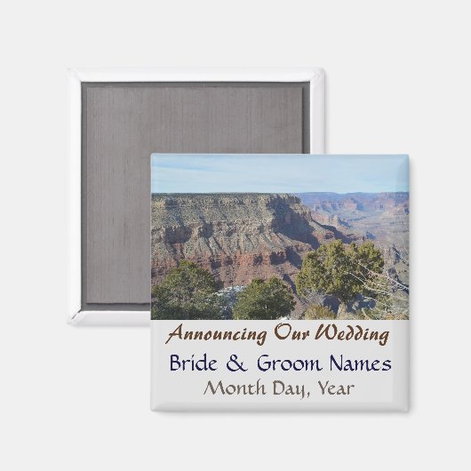 Grand Canyon Uitzicht Wedding Save the Date Magnet (Voorkant / Achterkant)