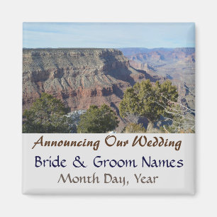Grand Canyon Uitzicht Wedding Save the Date Magnet