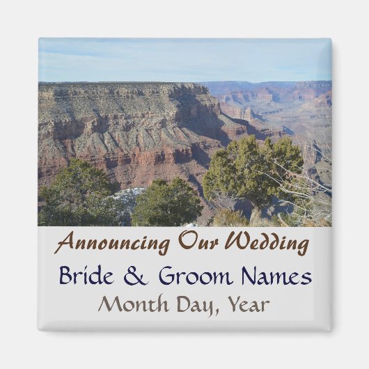 Grand Canyon Uitzicht Wedding Save the Date Magnet (Voorkant)