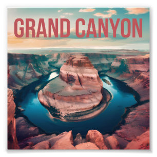 Grand Canyon USA vintage Foto Afdruk