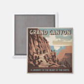 Grand Canyon USA vintage Magneet (Voorkant / Achterkant)