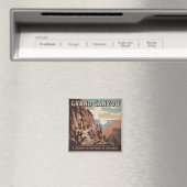 Grand Canyon USA vintage Magneet (Insitu (Vaatwasser))