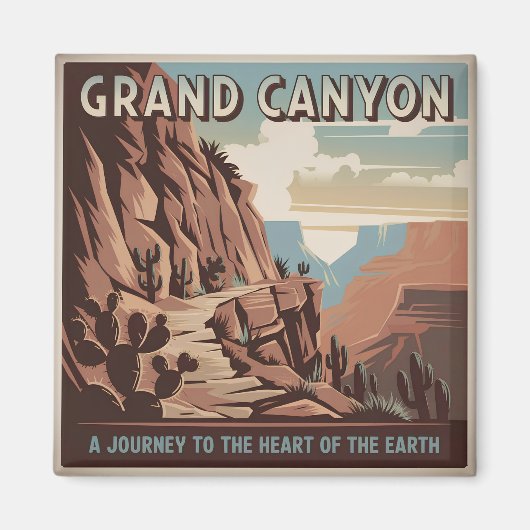 Grand Canyon USA vintage Magneet (Voorkant)