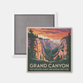 Grand Canyon USA vintage Magneet (Voorkant / Achterkant)