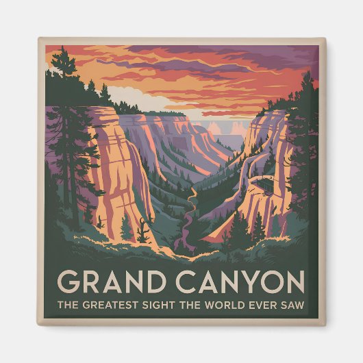 Grand Canyon USA vintage Magneet (Voorkant)