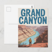 Grand Canyon USA Vintage National Park Hiker Briefkaart (Voorkant / Achterkant)