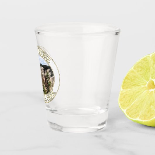 Grand Canyon van de geelsteen in Yellowstone NP Shot Glas (Rechts)