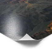 Grand Canyon van de zuidrand bij zonsondergang, 4 Foto Afdruk (Hoek)