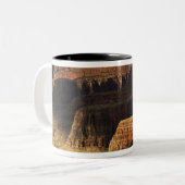 Grand Canyon van de zuidrand bij zonsondergang, 4 Tweekleurige Koffiemok (Voorkant links)