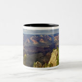 Grand Canyon van de zuidrand bij zonsondergang, 6 Tweekleurige Koffiemok (Center)