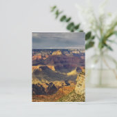 Grand Canyon van de zuidrand bij zonsondergang; Briefkaart (Staand voorkant)