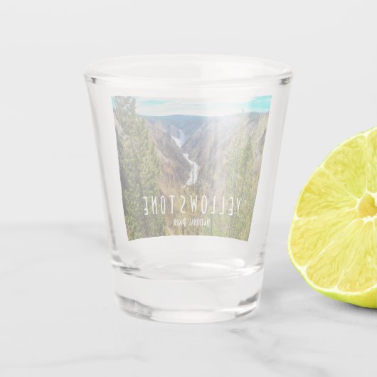 Grand Canyon van het nationale park van Yellowston Shot Glas (Achterkant)