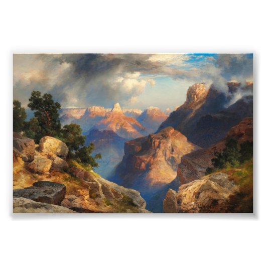 Grand Canyon van Thomas Moran Foto Afdruk (Voorkant)