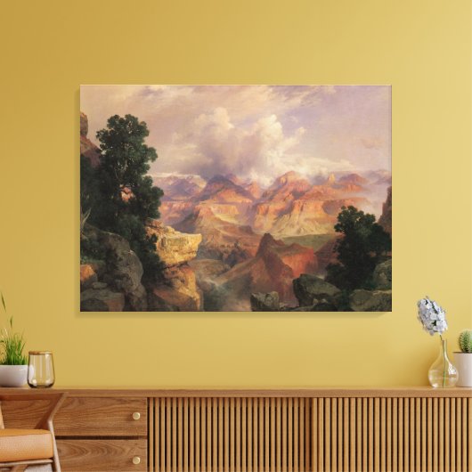 Grand Canyon van Thomas Moran,  landschap Canvas Afdruk (Insitu (Woonkamer))