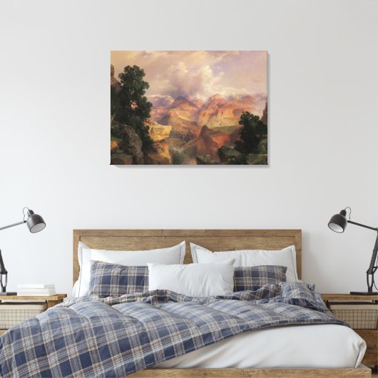Grand Canyon van Thomas Moran,  landschap Canvas Afdruk (Insitu (Slaapkamer))