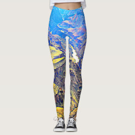 "Grand Canyon" van vrouwen in pastelLeggings. Leggings