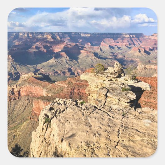Grand Canyon Vanaf de Top Vierkante Sticker (Voorkant)