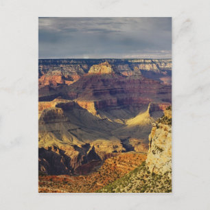 Grand Canyon vanaf de zuidelijke rand bij zonsonde Briefkaart