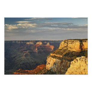 Grand Canyon vanaf de zuidelijke rand bij zonsonde Foto Afdruk