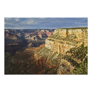 Grand Canyon vanaf de zuidelijke rand bij zonsonde Foto Afdruk