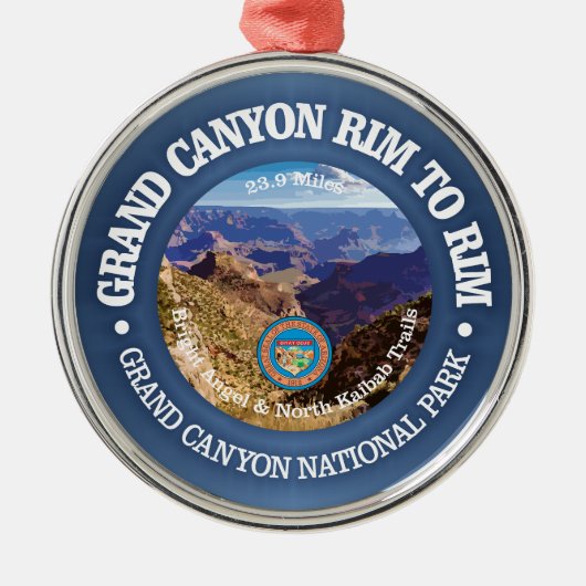 Grand Canyon velg naar velg (rood) Metalen Ornament (Voorkant)