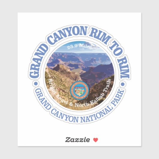 Grand Canyon velg naar velg (rood) Sticker (Vel)