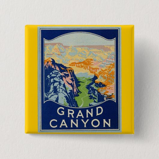 Grand Canyon Vierkante Button 5,1 Cm (Voorkant)