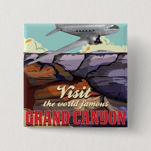 Grand Canyon Vierkante Button 5,1 Cm (Voorkant)