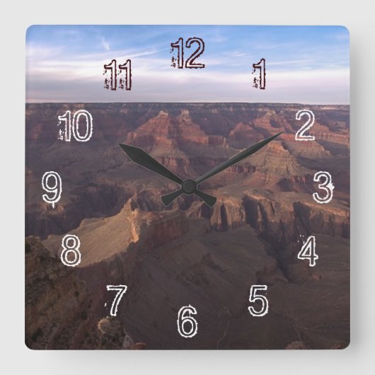 Grand Canyon Vierkante Klok (Voorkant)