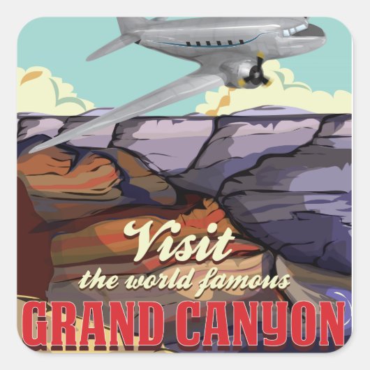 Grand Canyon Vierkante Sticker (Voorkant)