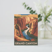 Grand Canyon vintage Briefkaart (Staand voorkant)