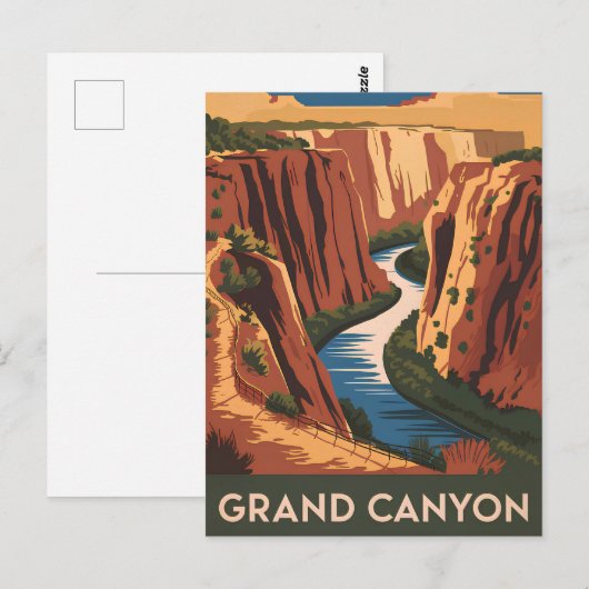 Grand Canyon vintage Briefkaart (Voorkant / Achterkant)
