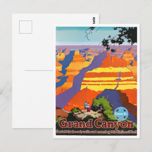 Grand Canyon vintage-briefkaart Briefkaart (Voorkant / Achterkant)