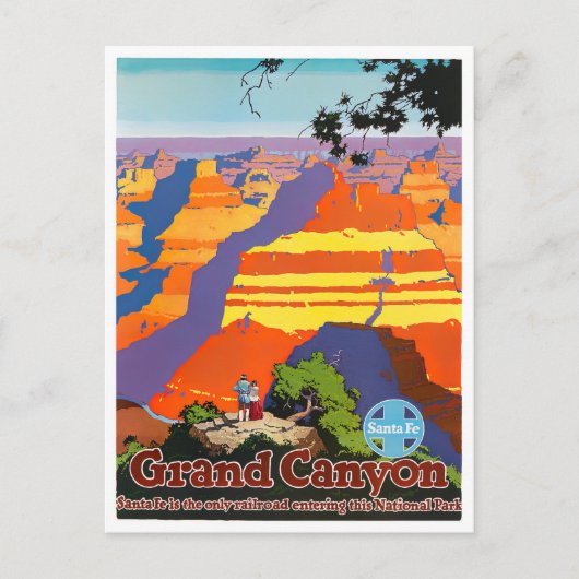 Grand Canyon vintage-briefkaart Briefkaart (Voorkant)