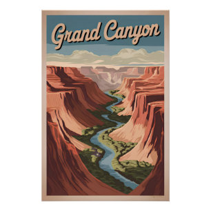 Grand Canyon vintage Perfect Poster