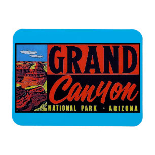 Grand Canyon Vintage-reiskunst - Flexibel magneet