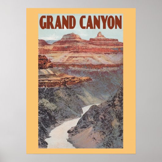 Grand Canyon vintage-reisstijl Poster (Voorkant)
