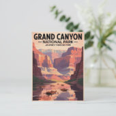 Grand Canyon Vintage Travel Poster Briefkaart (Staand voorkant)