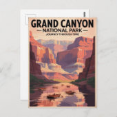 Grand Canyon Vintage Travel Poster Briefkaart (Voorkant / Achterkant)