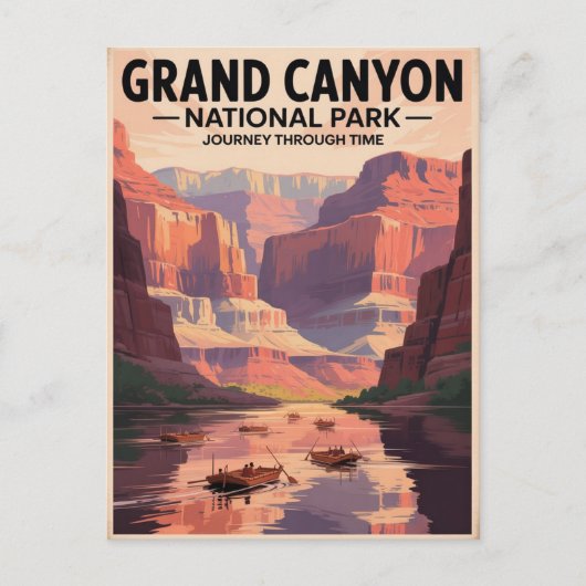 Grand Canyon Vintage Travel Poster Briefkaart (Voorkant)