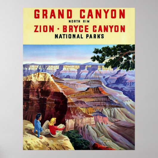 Grand Canyon ~ Vintage Travel Poster. Poster (Voorkant)