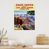 Grand Canyon ~ Vintage Travel Poster. Poster (Keuken)