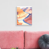Grand Canyon | Waterverf Landschapschildering Canvas Afdruk (Insitu (Woonkamer))