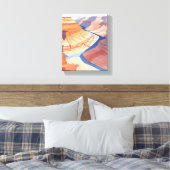 Grand Canyon | Waterverf landschapsschilderkunst Canvas Afdruk (Insitu (Slaapkamer))