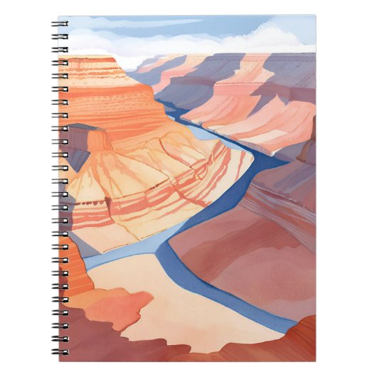 Grand Canyon | Waterverf landschapsschilderkunst Notitieboek (Voorkant)