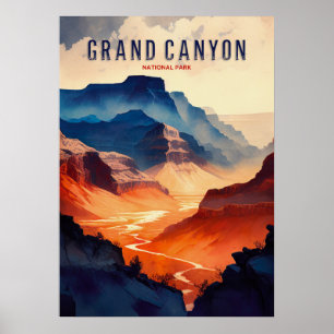 Grand Canyon Waterverf Poster
