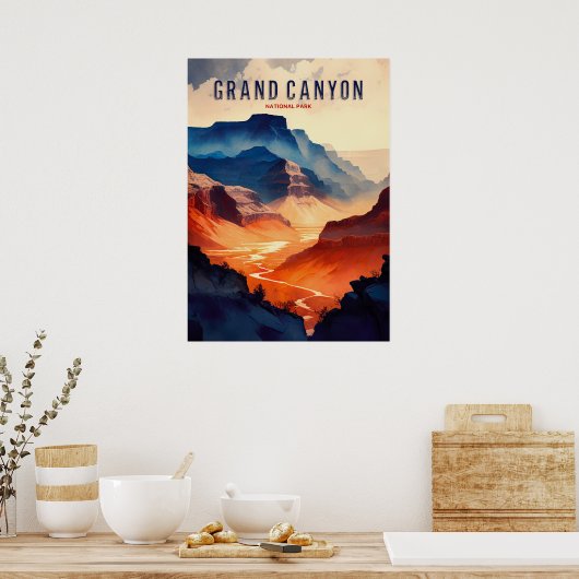 Grand Canyon Waterverf Poster (Keuken)