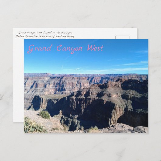 Grand Canyon West briefkaart (Voorkant / Achterkant)